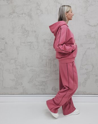 Lucia komplet z rozpinaną bluzą i szerokimi spodniami Malaga, Ablush