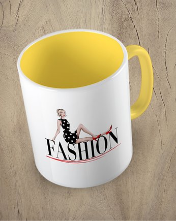 Kolorowy kubek z hasłem FASHION - mix kolorów, Fotobloki and decor