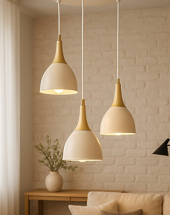 Lampa Wisząca Metalowa Kaszmirowa ze złotym dodatkiem LED, SkyLighting