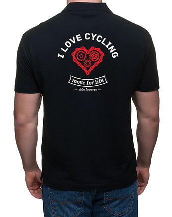 Koszulka polo. I love cycling, studioixi