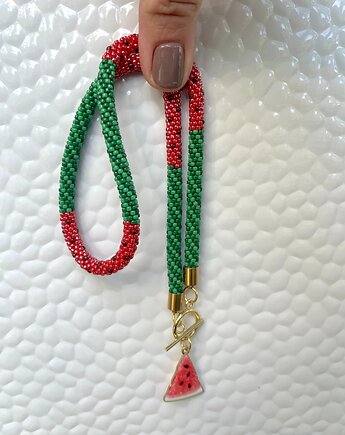 Naszyjnik ze Szklanych Koralików z Zawieszką, Be So