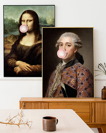 Zestaw plakatów - Mona Lisa i Dżentelmen z balonem, HOG STUDIO