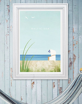 Morze Bałtyckie - plakat vintage art giclee, minimalmill