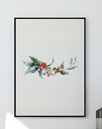 Plakat Swiąteczny na ścianę A3 Minimalistyczny Plakat bożonarodzeniowy, Kalibri Arts