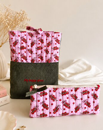 Komplet pomidorowy : etui na książkę, piórnik, Gucia Design