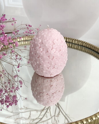 Świeca ekologiczna sojowa dekoracyjna jajko wielkanocne jasny róż, Coccola JEWELLERY