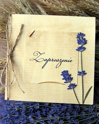 Zaproszenia ślubne Lawendowa lawendowe, LOVEnda