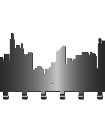 Nowoczesny Wieszak Z Kolekcji Simple Geometryczne Miasto Wg10, Km design