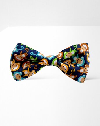 Mucha muszka męska małpki kolorowe granatowa, Zdunetti