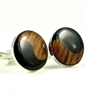 Spinki - Simply Yin Yang - Black, DROBINY CZASU