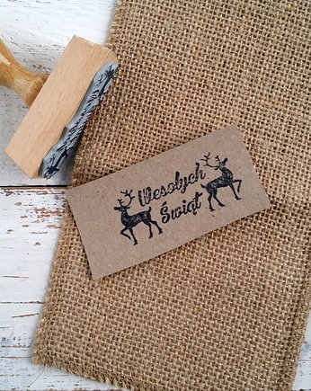 Stempel świąteczny 25X60  Renifery, DrukLove