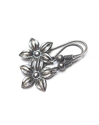 Kolczyki srebrne -Silver  flower, Katia i krokodyl