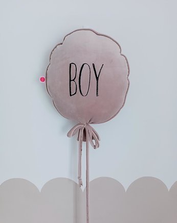 Poduszka balon BOY BEŻOWY, OKAZJE - Prezent na Baby shower