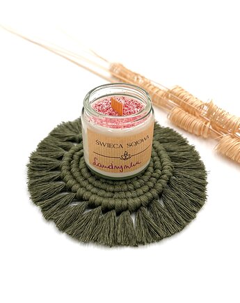 Podkładka makramowa Zielona, wu handmade