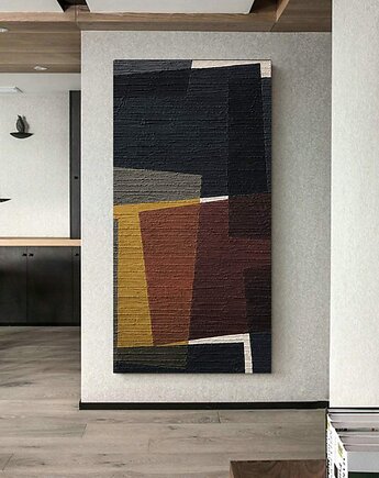 ZAKROCKA ATELIER obrazy do salonu  80x160cm -  DOMINANTE, art and texture