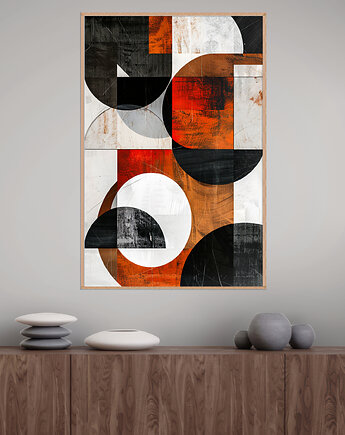 Geometria natury - Plakat, druk - Minimalizm, Boho, Loft #122, Black Sapphire Art