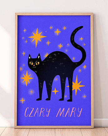 Plakat Czary Mary - niebieski, Gosia Nowak Designaur