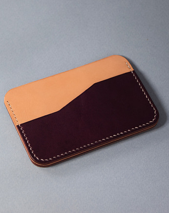 Etui na karty ręcznie robione ze skóry naturalnej, Lucia Leathercraft