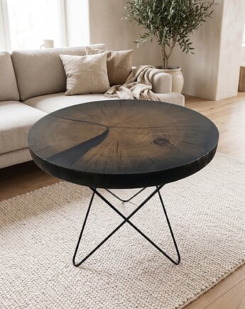Stolik kawowy #7 DREWNO + ŻYWICA 60cm, MA WOOD