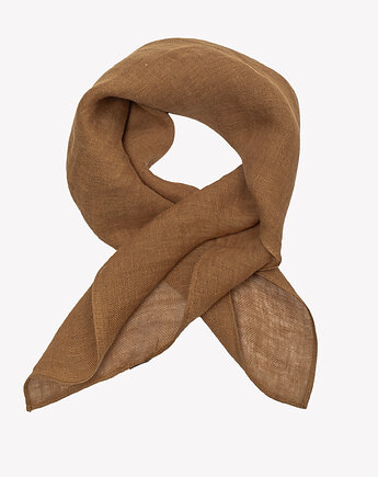Chusta len 100% w karmelowym kolorze 57cm x 72cm, ALLORA BE UNIQUE