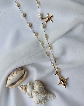 Naszyjnik z pereł i stali chirurgicznej Bali, MaLa Jewellery