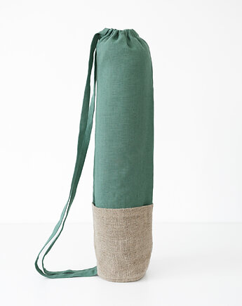 Torba na matę do jogi EUCALYPTUS GREEN plus RUSTIC, so linen!