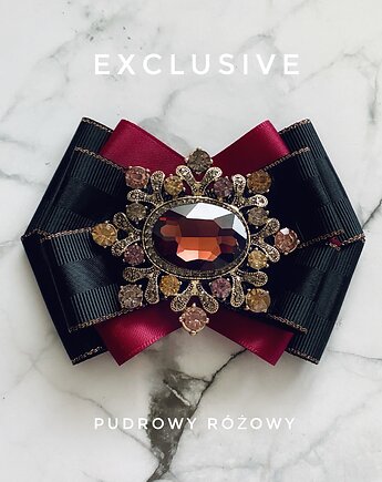 Kolekcja  Exclusive  Brosza z kryształem Burgund   NEW, Pudrowy Różowy