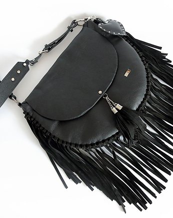 Torebka damska listonoszka z frędzlami BOHO, MerloBag