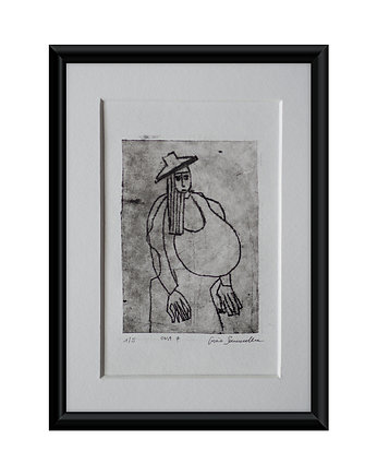 Oryginał - Grafika w oprawie passe-partout 13x18 cm, Gosia Sendlewska