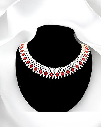 Naszyjnik w stylu Łemko, tradycyjny naszyjnik etno, biżuteria ludowa, ArtGez