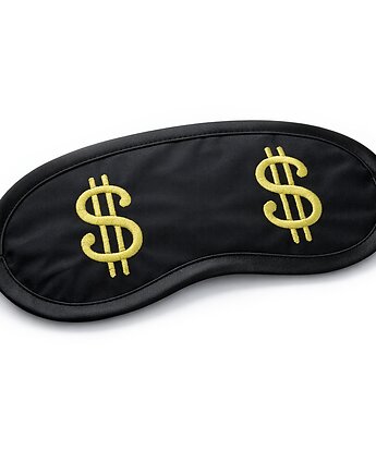 OPASKA Czarna bawełniana haftowana Dolar - EXTRA PREZENT, Wyszywane