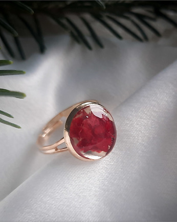 Mały pierścionek z różą, Figa handmade accessories