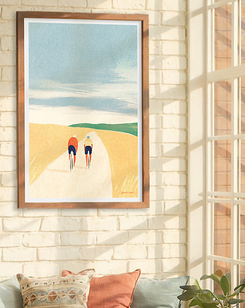 Rowerowa przyjaźń - plakat rowerowy, minimalmill