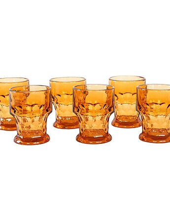 Komplet sześciu szklanek, włoski design, lata 70, produkcja: Włochy, Przetwory design