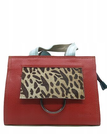 Torebka damska do ręki, skóra naturalna, regulowany pasek eko OLIVKA, Olivka Warsaw