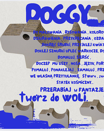 Doggy biały tekton dla starszych maluchów, LABORATORYART