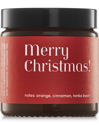 Świeca zapachowa Merry Christmas pomarańcza & cynamon 120 g, Mia Colonia