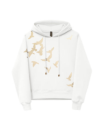 Bluza sky white z kapturem, COCOON