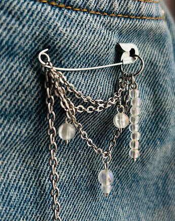 Broszka na agrafce "Punkt Zaczepienia"- biżuteria artystyczna handmade, Natalia Puchalska