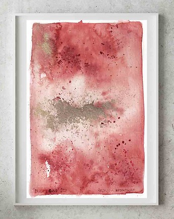 Plakat Artystyczny wydruk Blush & Gold ' 2 Abstrakcja w Pudrowym różu, My Moment