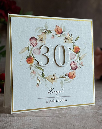 Personalizowana kartka na 30 urodziny, BH 65, Anna Art and Crafts