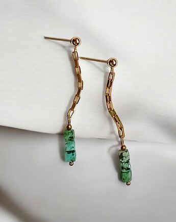 LIMITOWANE kolczyki: turkus : long, kaktusia