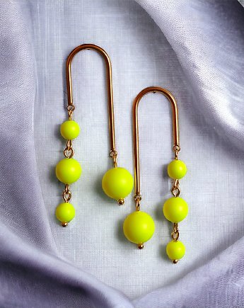 Swarovski neon pearls : crazy pearls : yellow
