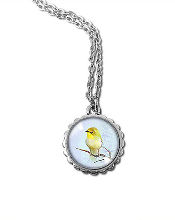 Medalion, naszyjnik - Żółty ptaszek - mały, yenoo