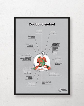 Zadbaj o siebie! Sprawdź się sama! PLAKAT ZDROWIE, Sunday is Monday