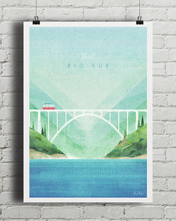 Big Sur - vintage plakat, minimalmill