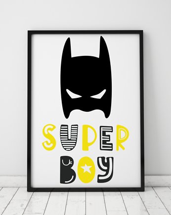 PLAKAT, OBRAZEK SUPERHERO Batman Super boy, Dekoracjan
