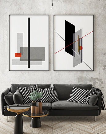 Zestaw 2 plakatów geometria bauhaus, HOG STUDIO