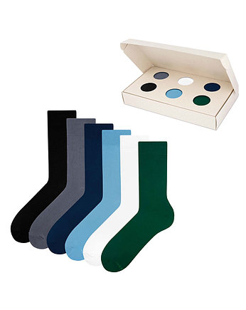 Zestaw długich klasycznych skarpetek w pudełku - Casual Box, ZOOKSY