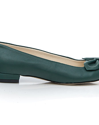 SKÓRZANE BALERINY ZAPATO 048 - ZIELONY, Zapato